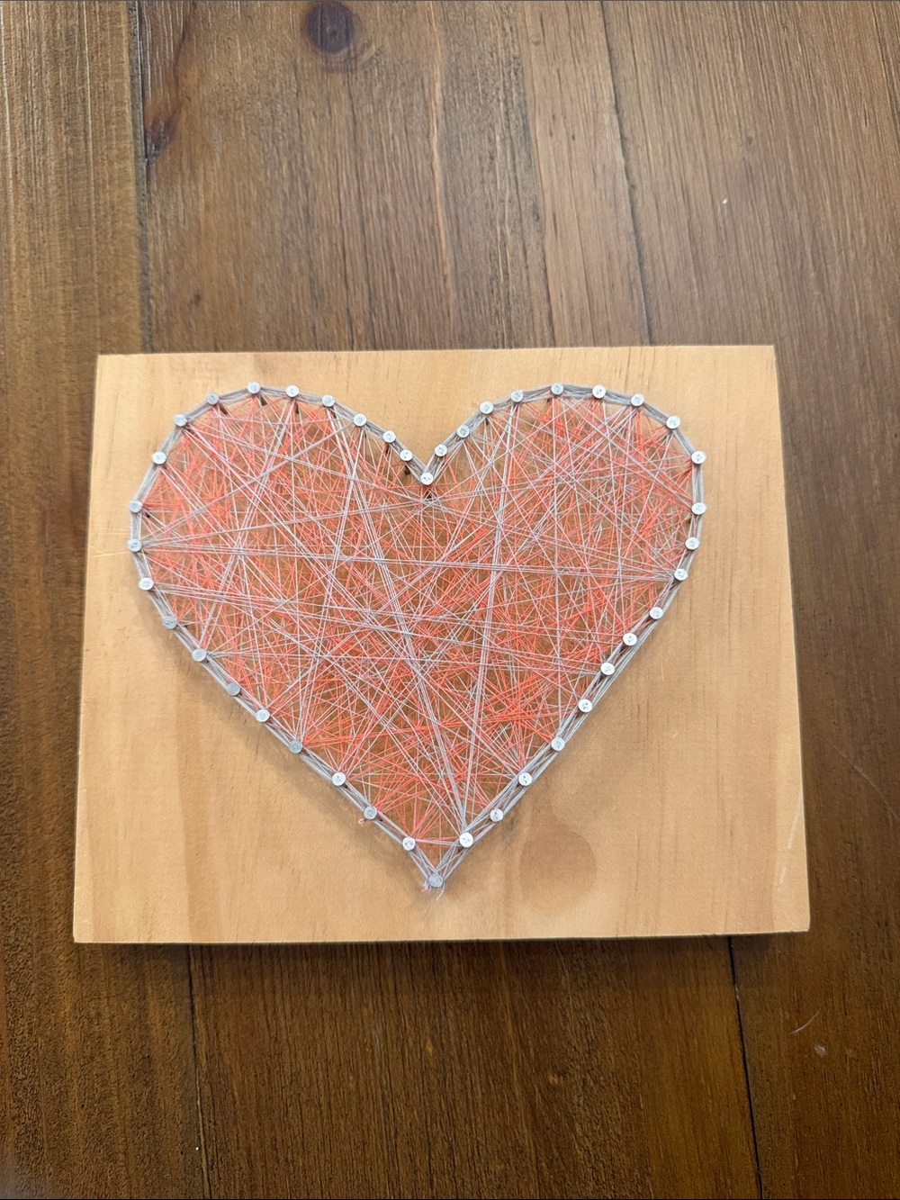 Handcrafted Pink Heart String Art Wall Décor